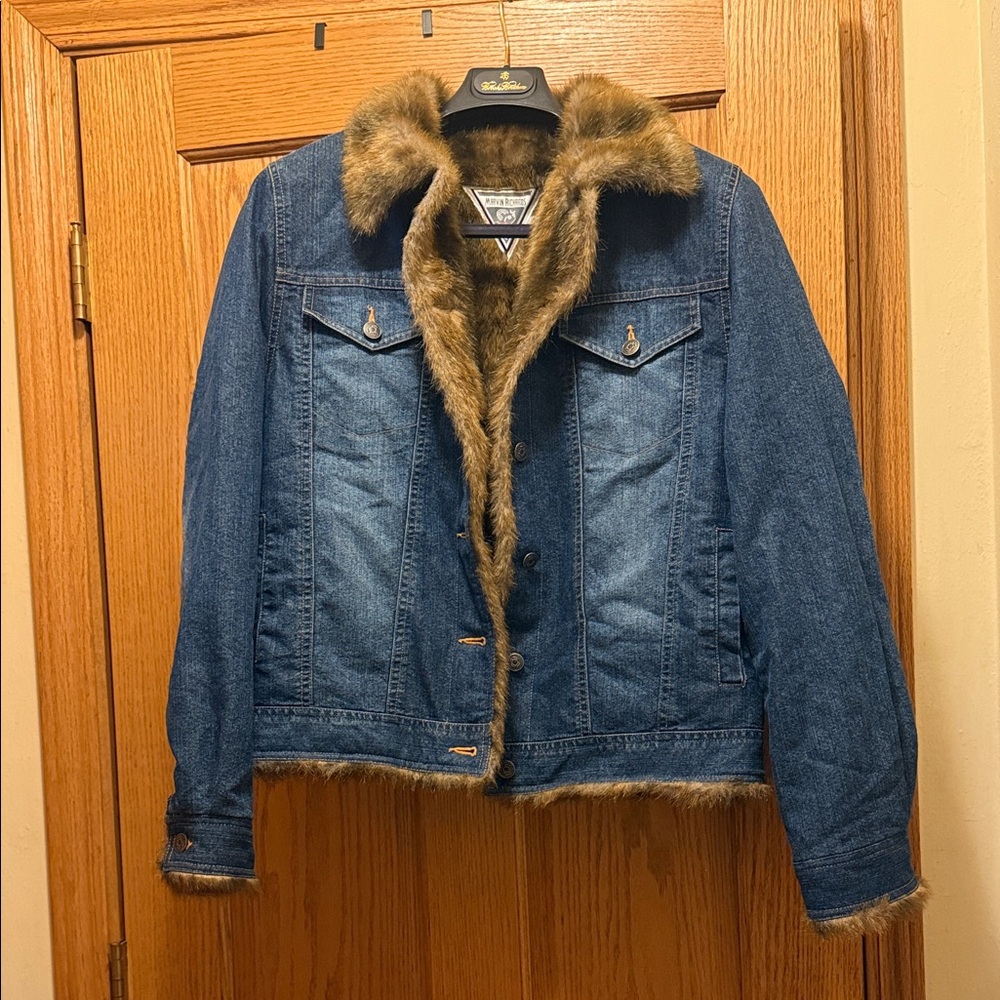 Marvin Richards Faux Fur Coat in Rich Brown